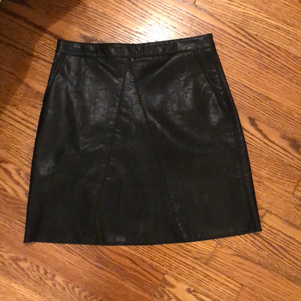 Zara vegan leather mini skirt